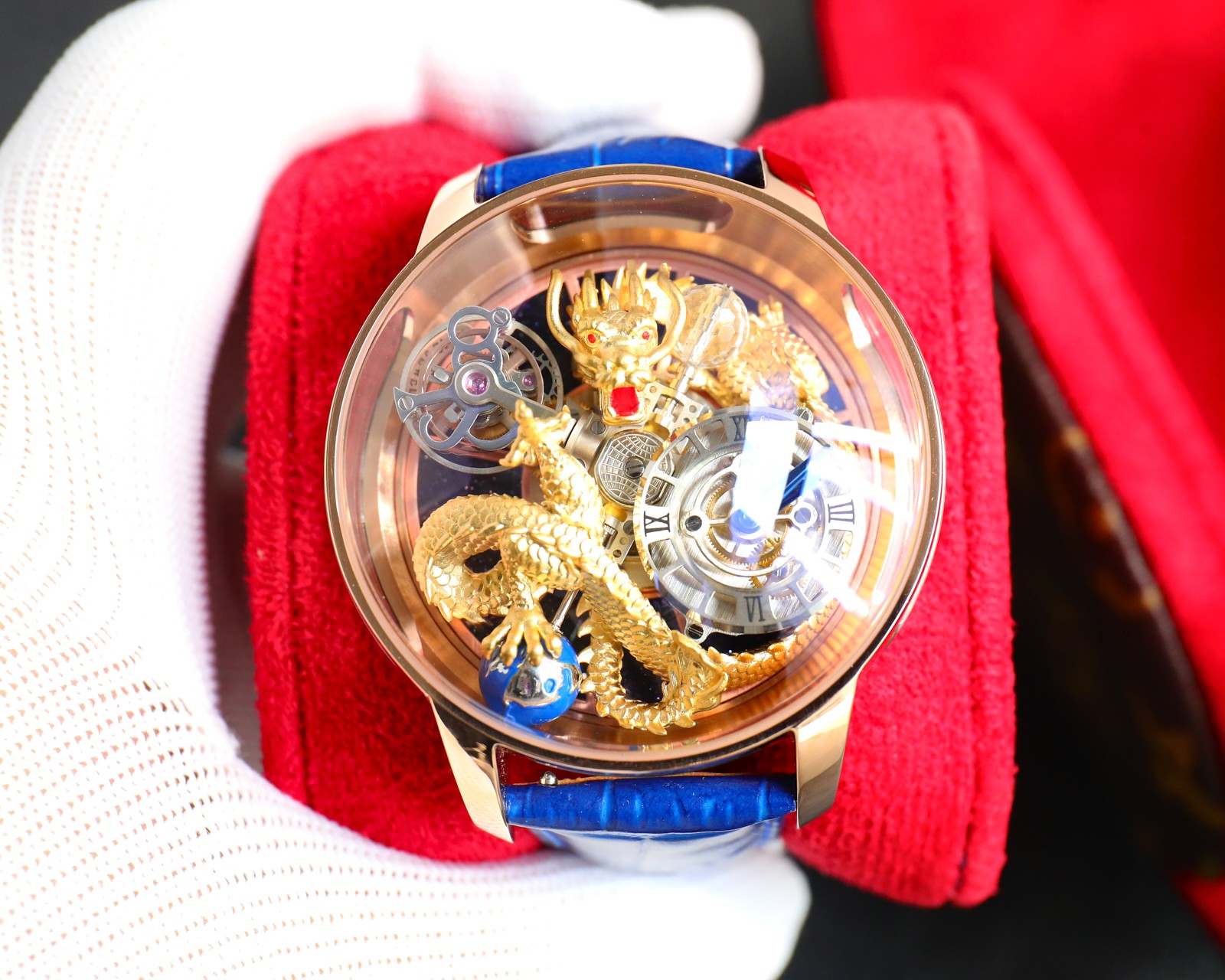 Jacob & Co Astronomia Dragon Art Double Axis Tourbillon Watch 47mm