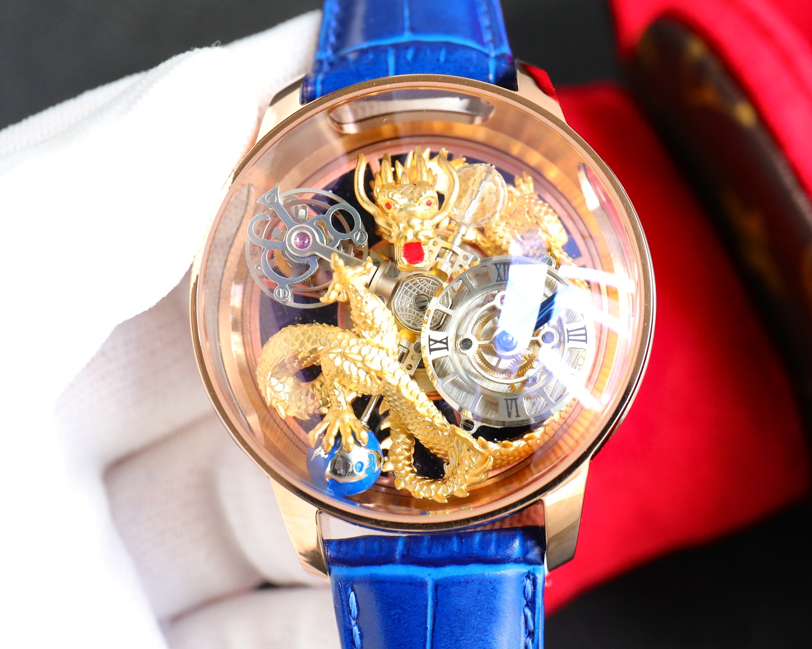 Jacob & Co Astronomia Dragon Art Double Axis Tourbillon Watch 47mm