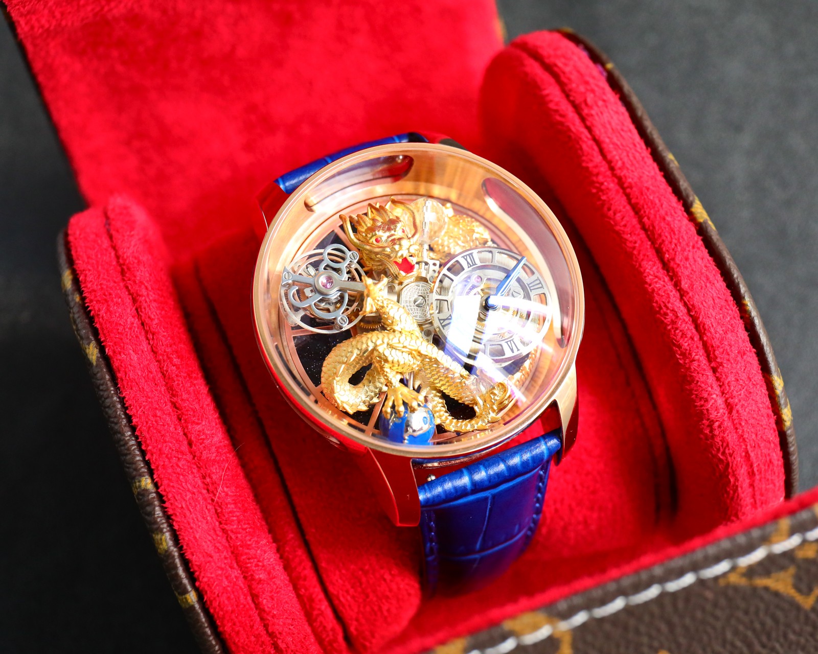 Jacob & Co Astronomia Dragon Art Double Axis Tourbillon Watch 47mm
