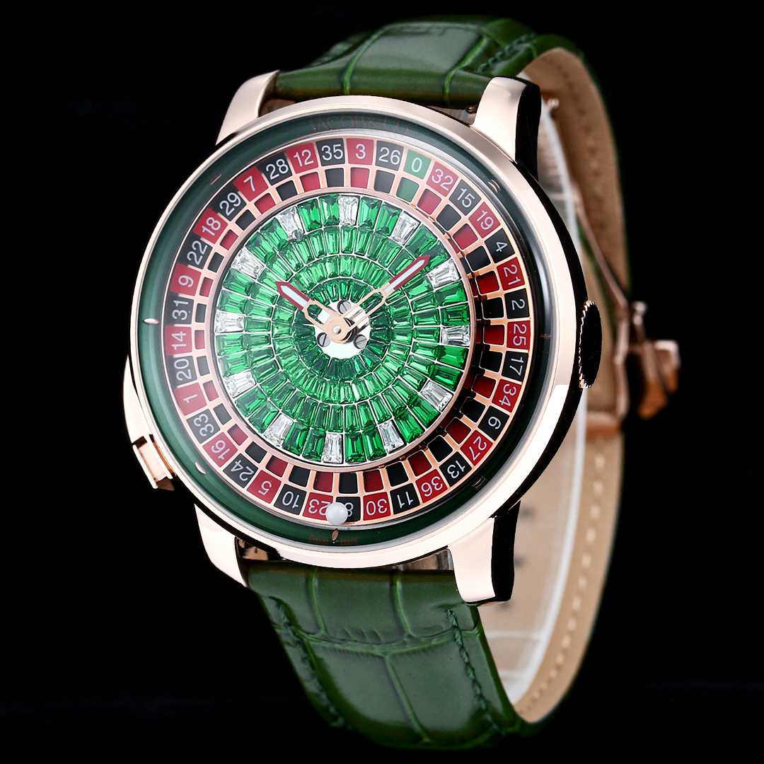 Jacob & Co Casino Tourbillon Roulette Watch Neymar Edition Swiss Automatic Mechanical Watch 44mm