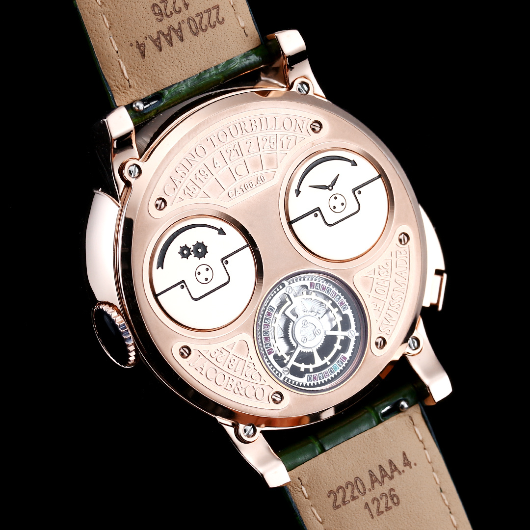 Jacob & Co Casino Tourbillon Roulette Watch Neymar Edition Swiss Automatic Mechanical Watch 44mm