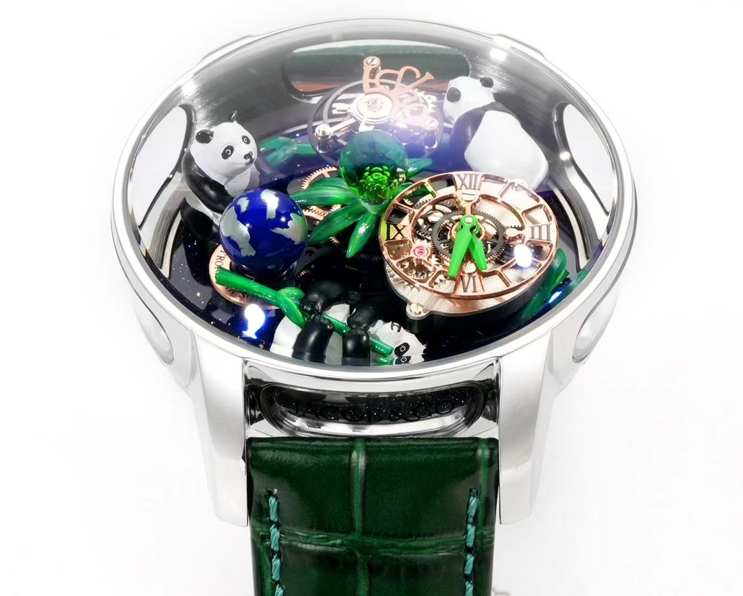 Jacob & Co Astronomia Art Panda Double Axis Tourbillon Watch 47mm