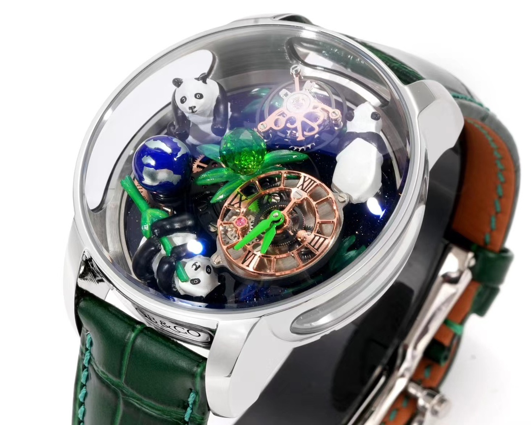 Jacob & Co Astronomia Art Panda Double Axis Tourbillon Watch 47mm