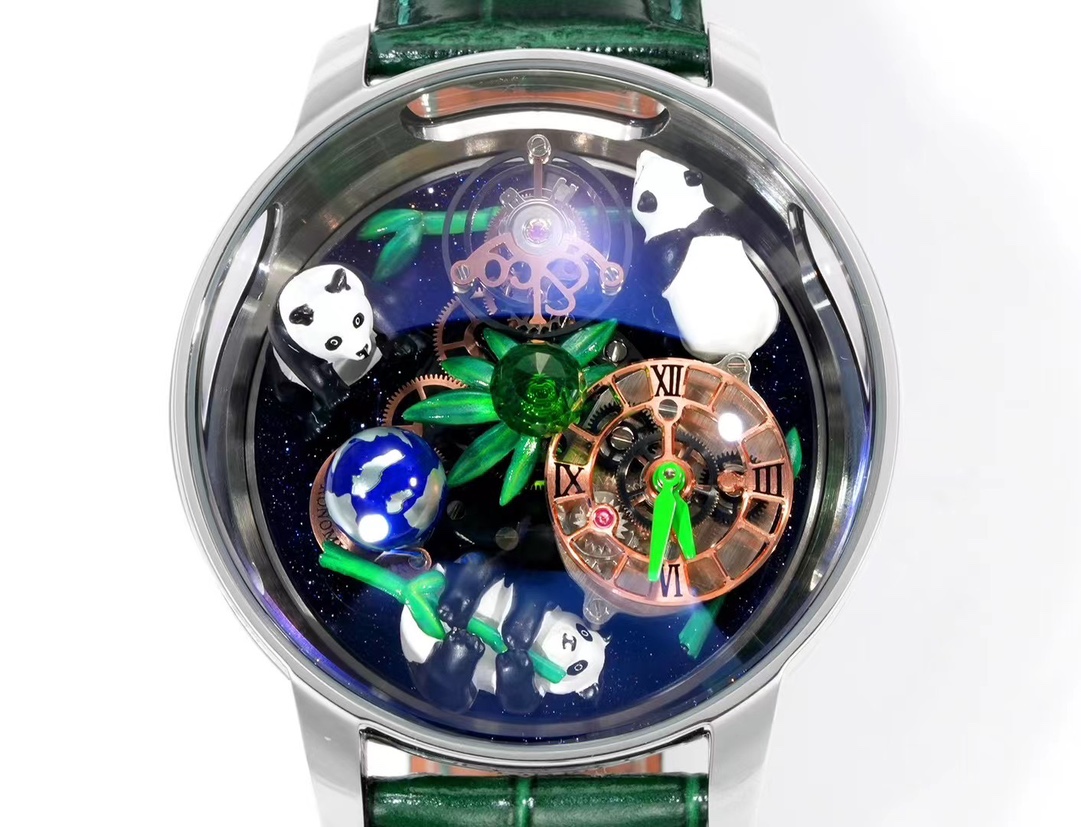 Jacob & Co Astronomia Art Panda Double Axis Tourbillon Watch 47mm