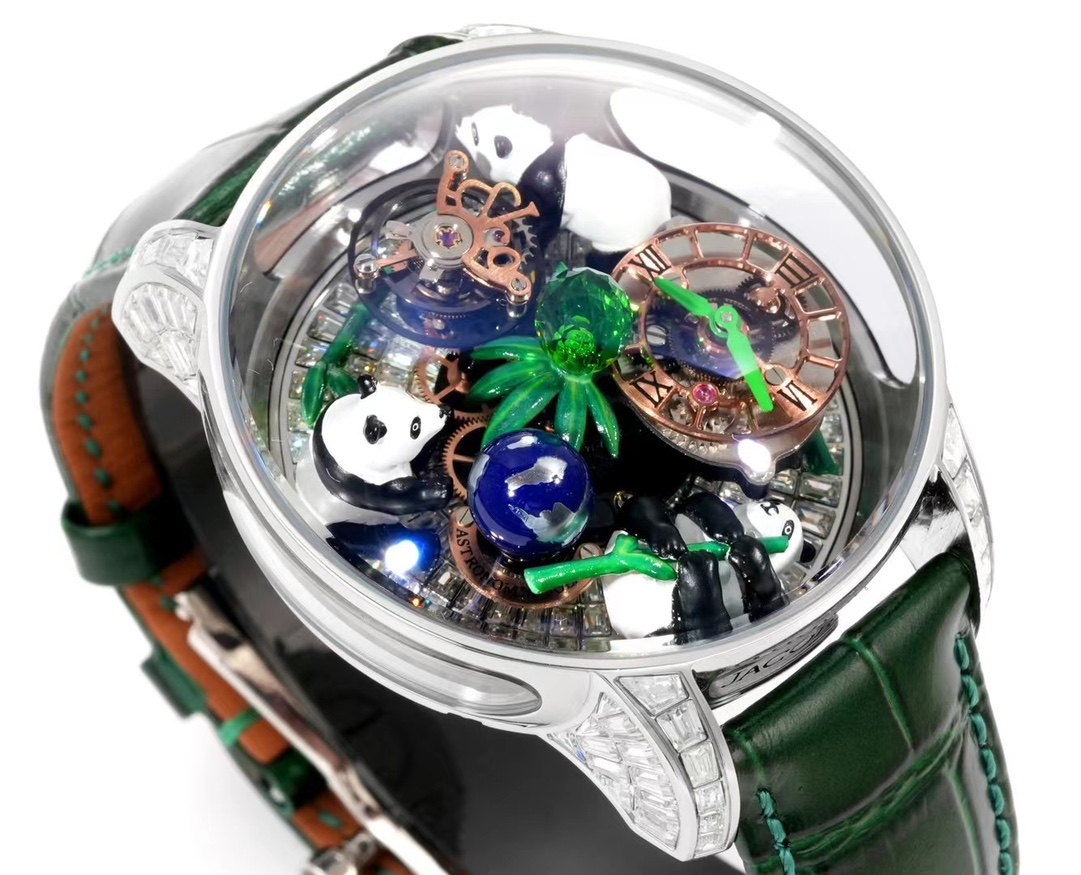 Jacob & Co Astronomia Art Panda Double Axis Tourbillon Watch 47mm