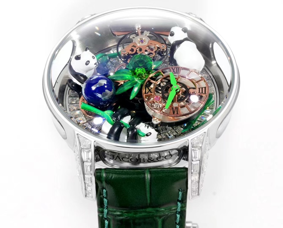 Jacob & Co Astronomia Art Panda Double Axis Tourbillon Watch 47mm