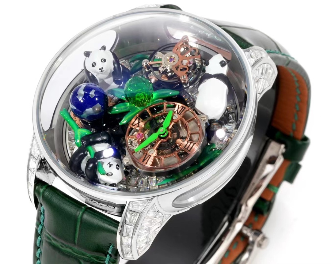 Jacob & Co Astronomia Art Panda Double Axis Tourbillon Watch 47mm