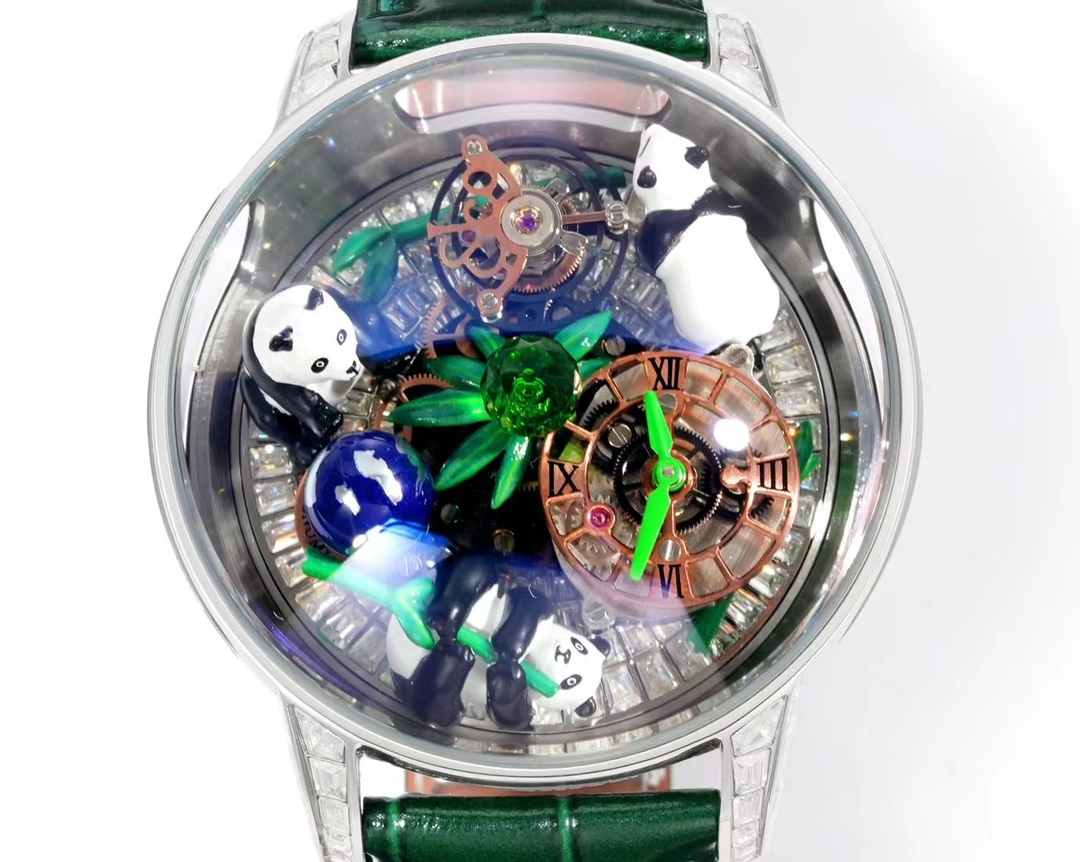 Jacob & Co Astronomia Art Panda Double Axis Tourbillon Watch 47mm