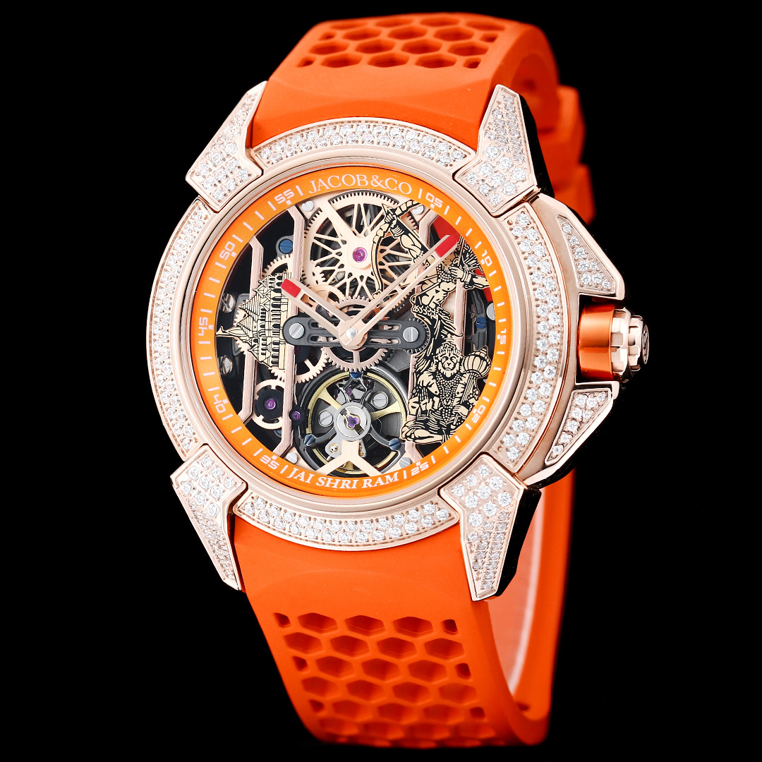 Jacob & Co Epic X Skeleton Automatic Mechanical Watch 44mm Stainless Steel Case