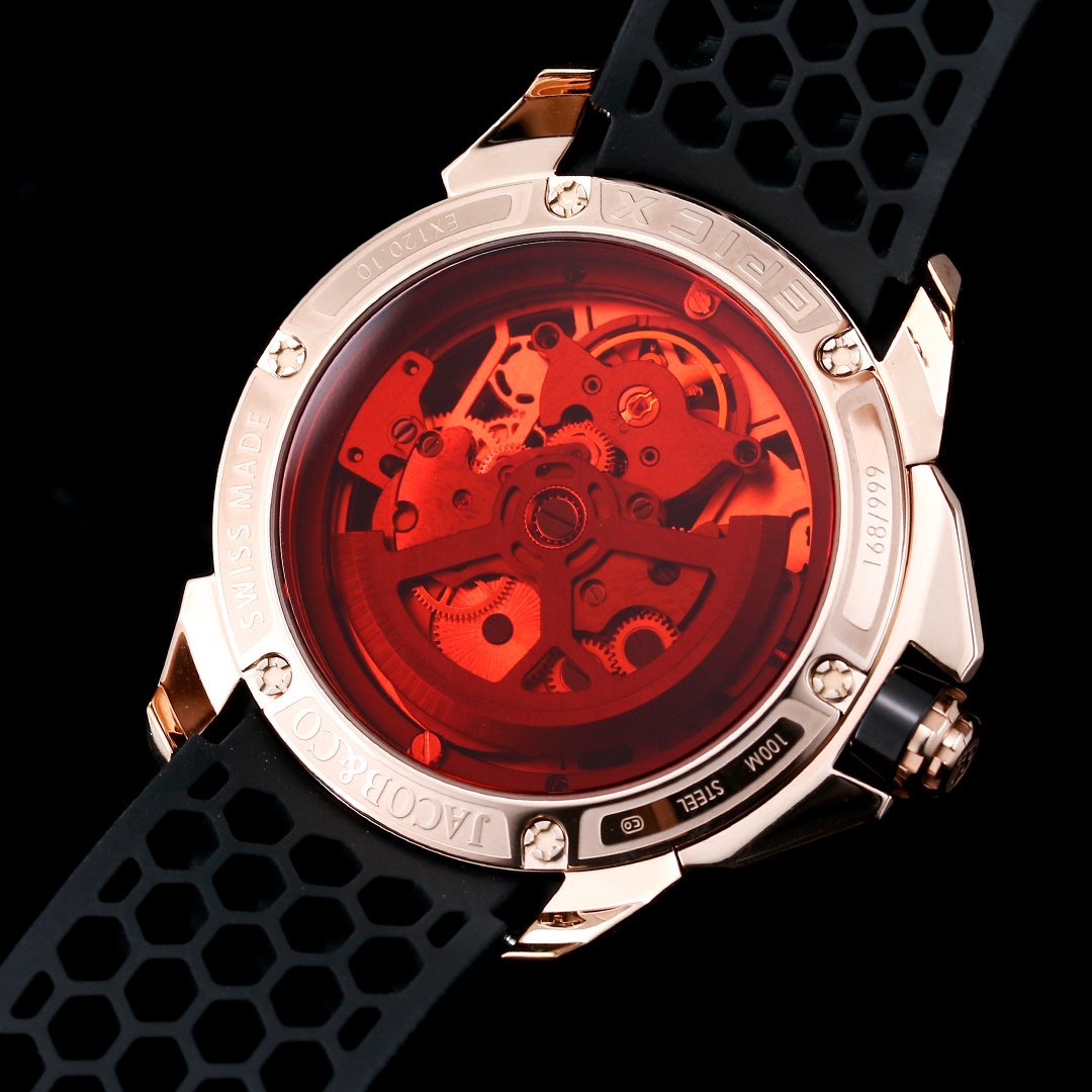 Jacob & Co Epic X Skeleton Automatic Mechanical Watch 44mm Stainless Steel Case