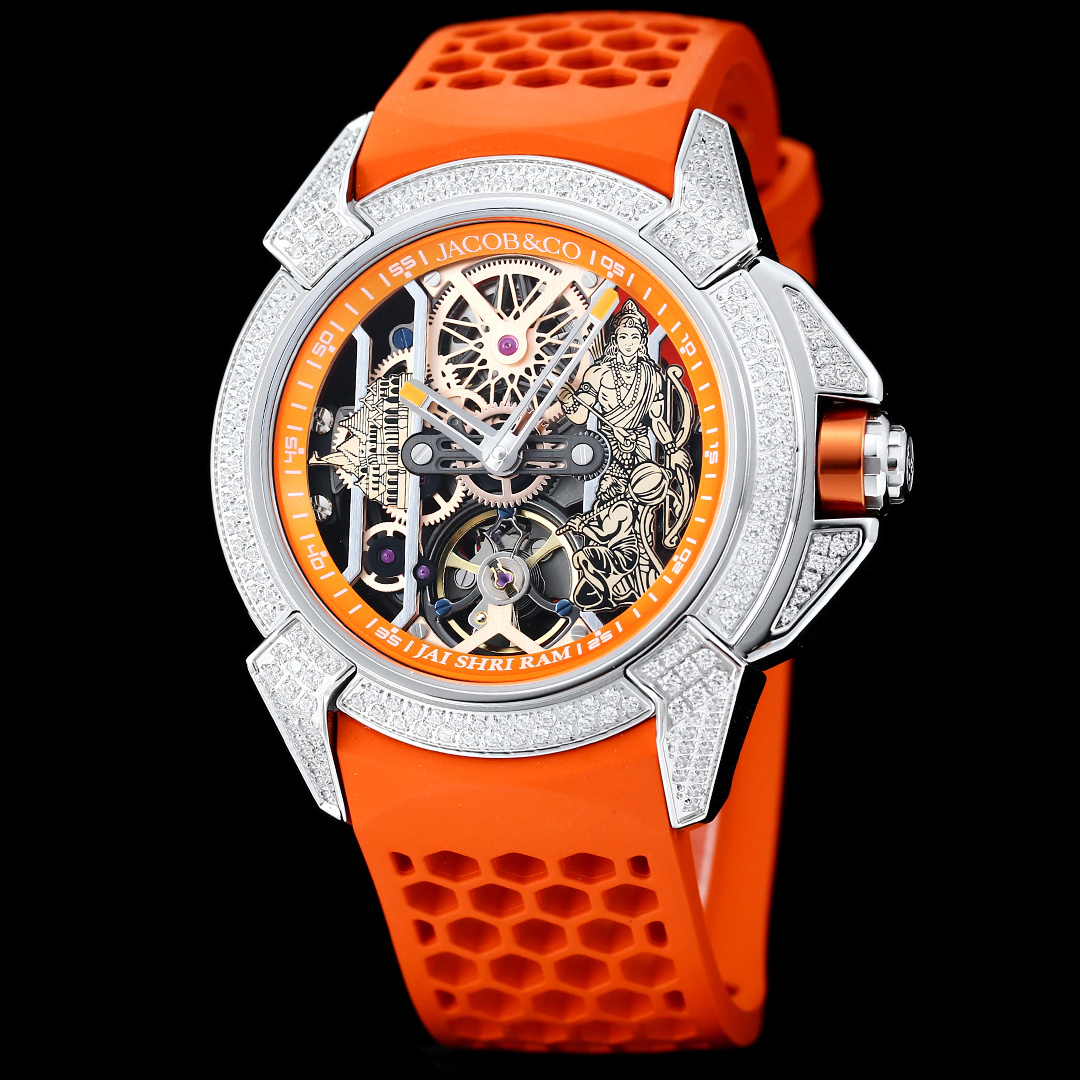 Jacob & Co Epic X Skeleton Automatic Mechanical Watch 44mm Stainless Steel Case