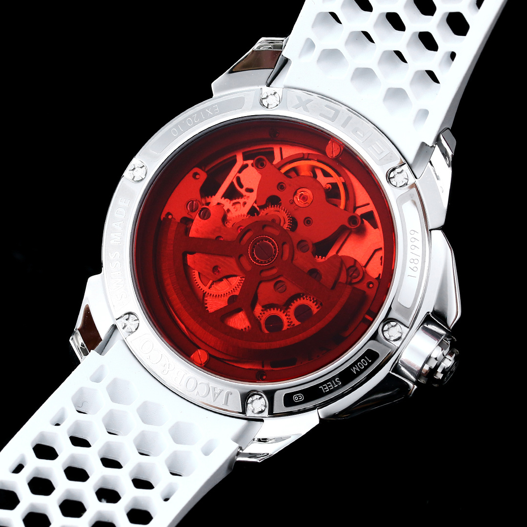 Jacob & Co Epic X Skeleton Automatic Mechanical Watch 44mm Stainless Steel Case