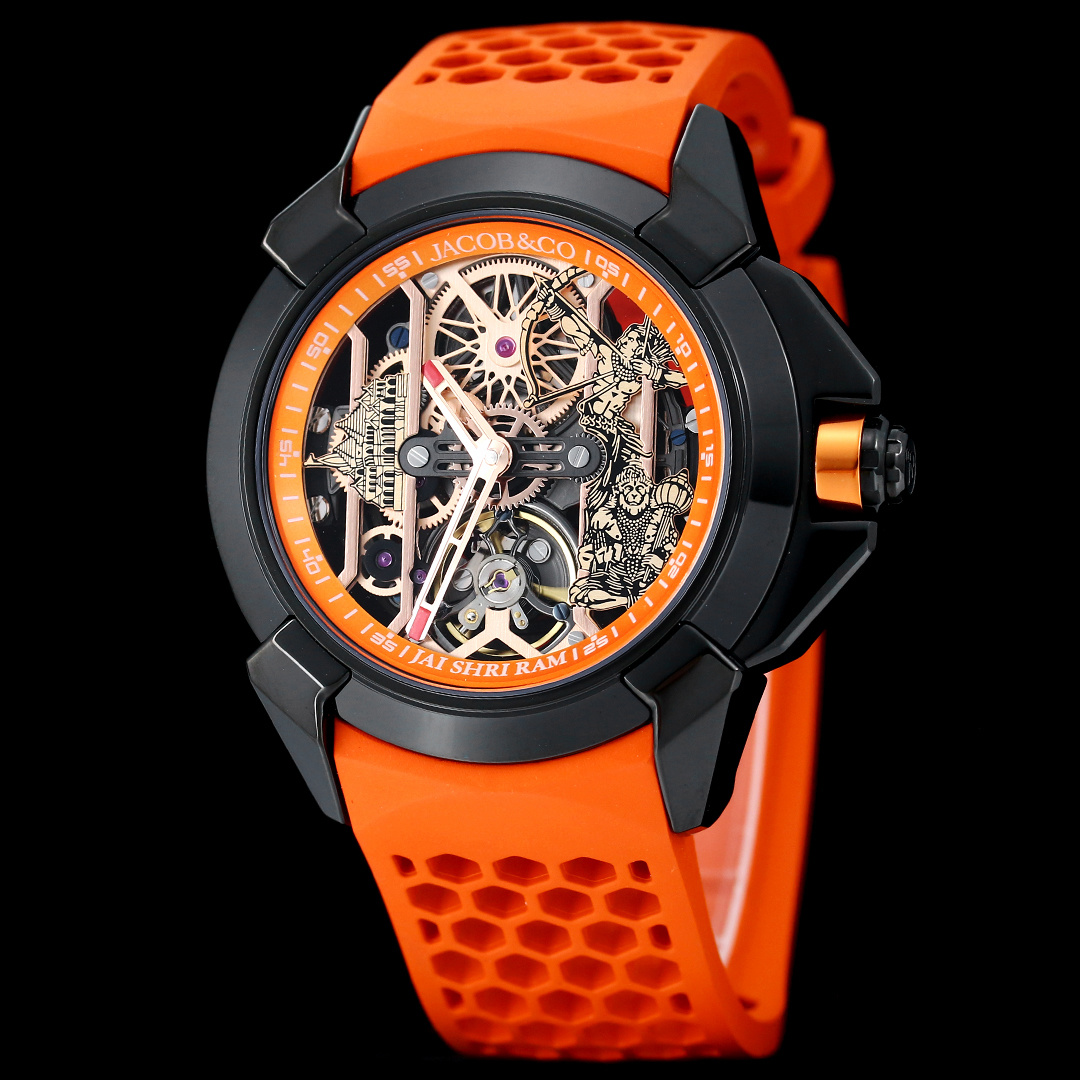 Jacob & Co Epic X Skeleton Automatic Mechanical Watch 44mm Stainless Steel Case