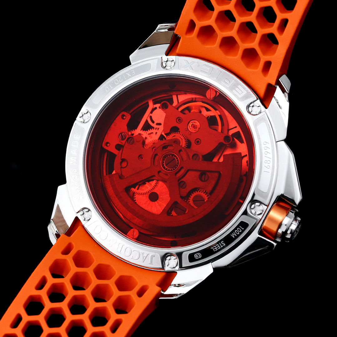 Jacob & Co Epic X Skeleton Automatic Mechanical Watch 44mm Stainless Steel Case