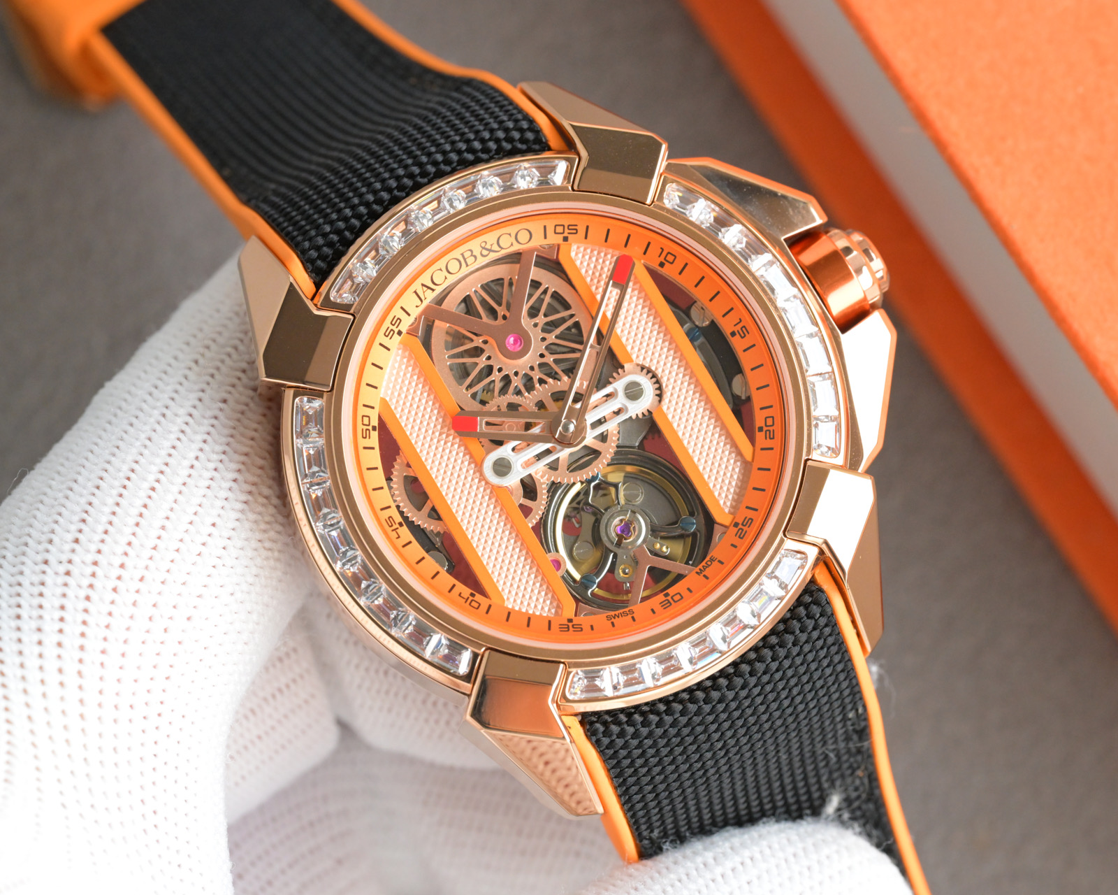Jacob & Co Epic X Skeleton Automatic Mechanical Watch 44mm Stainless Steel Case