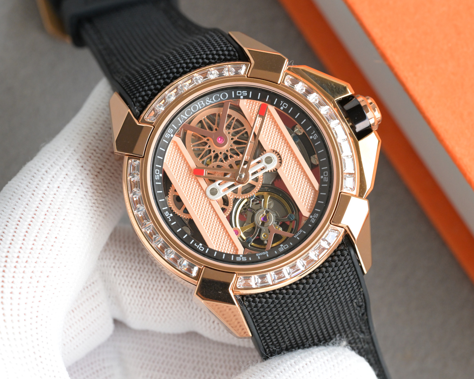 Jacob & Co Epic X Skeleton Automatic Mechanical Watch 44mm Stainless Steel Case