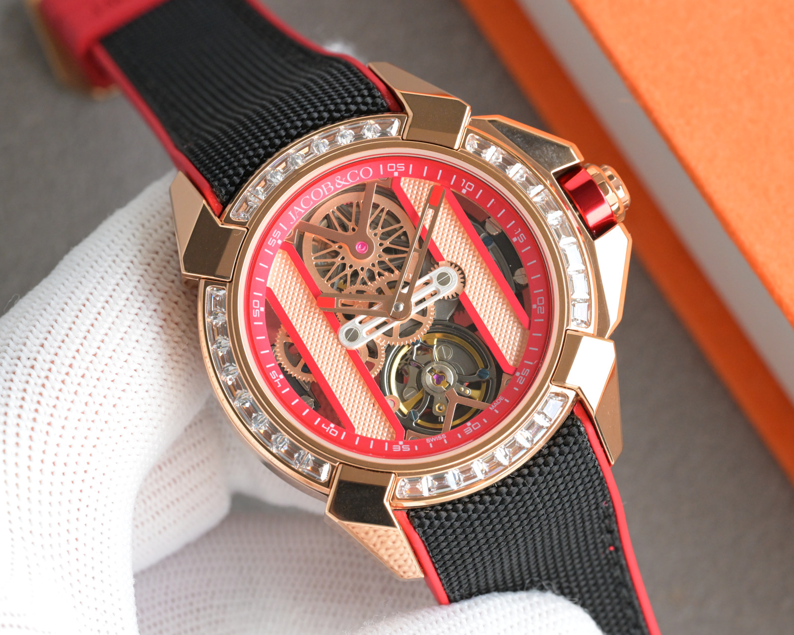 Jacob & Co Epic X Skeleton Automatic Mechanical Watch 44mm Stainless Steel Case