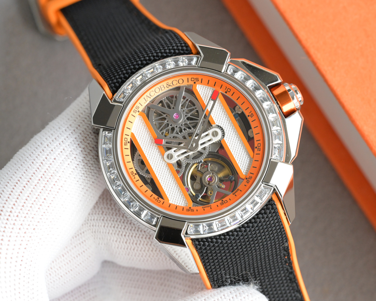 Jacob & Co Epic X Skeleton Automatic Mechanical Watch 44mm Stainless Steel Case