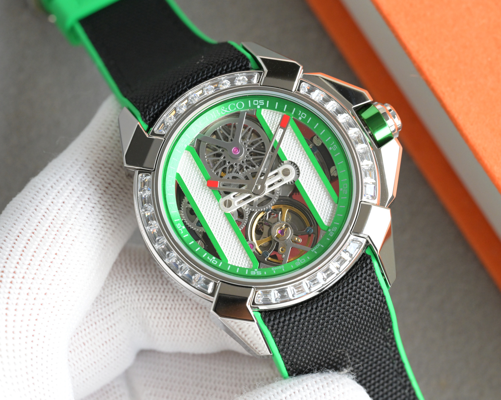 Jacob & Co Epic X Skeleton Automatic Mechanical Watch 44mm Stainless Steel Case