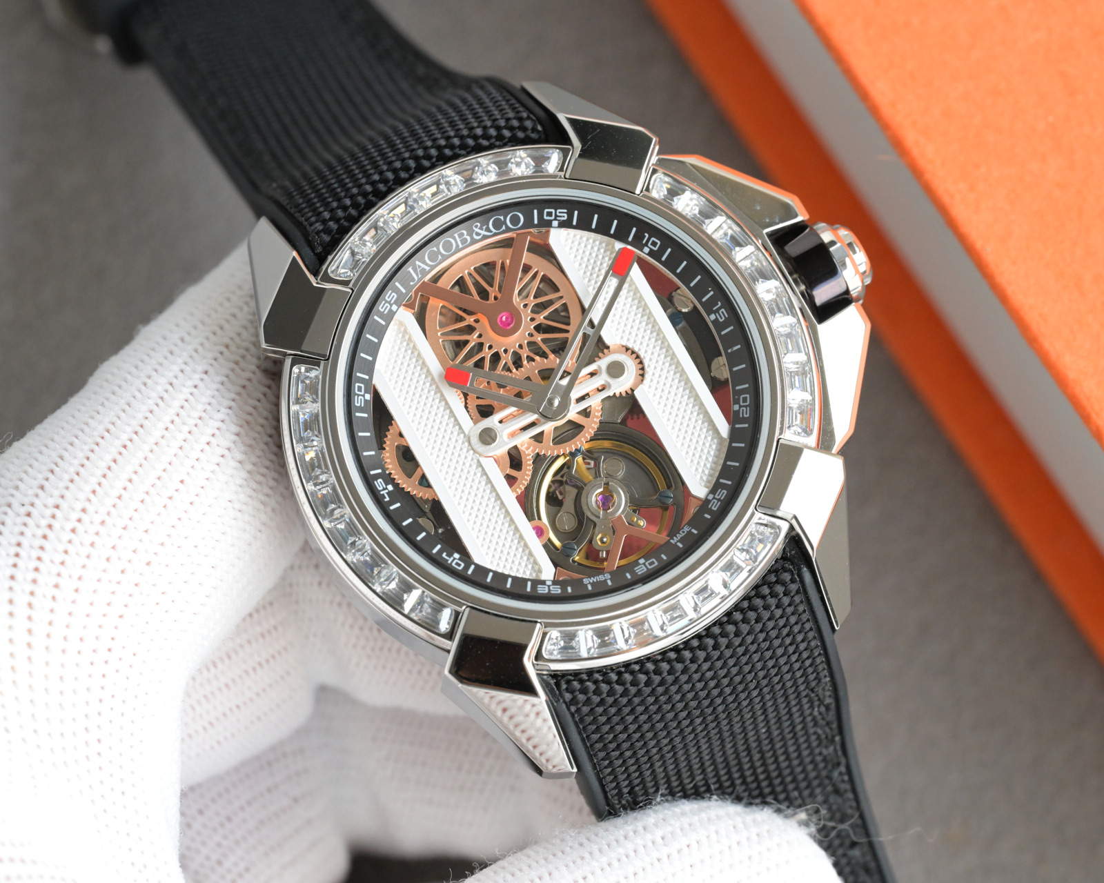 Jacob & Co Epic X Skeleton Automatic Mechanical Watch 44mm Stainless Steel Case