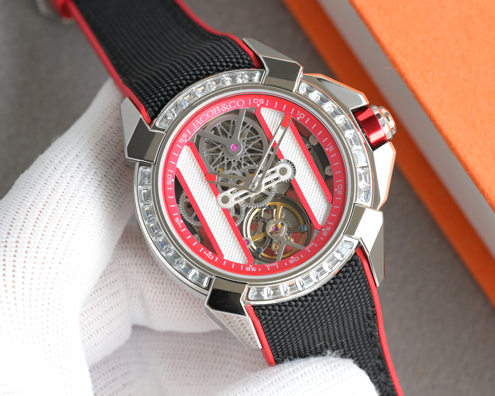 Jacob & Co Epic X Skeleton Automatic Mechanical Watch 44mm Stainless Steel Case