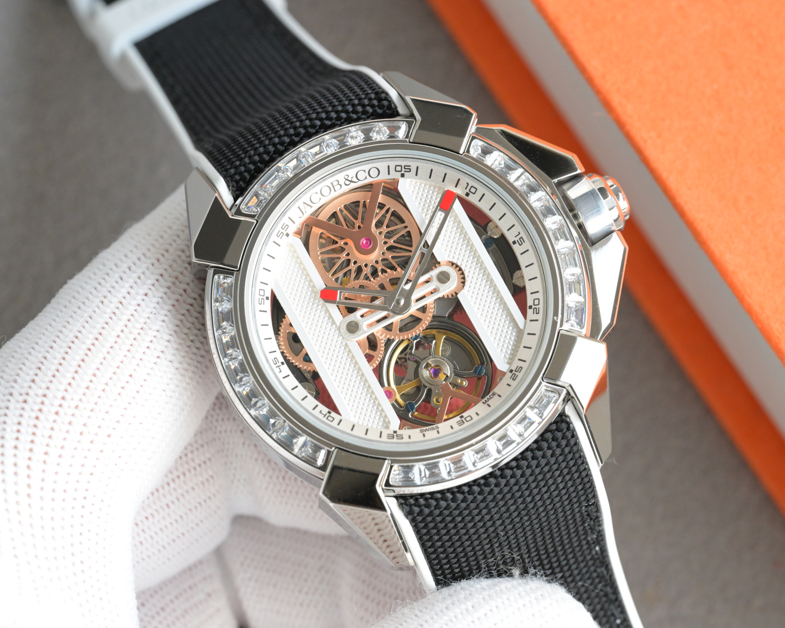 Jacob & Co Epic X Skeleton Automatic Mechanical Watch 44mm Stainless Steel Case