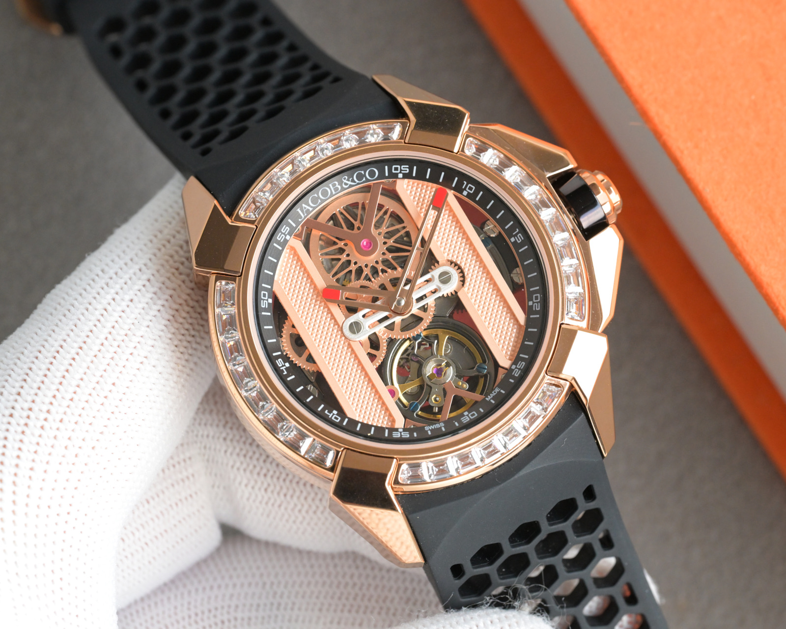 Jacob & Co Epic X Skeleton Automatic Mechanical Watch 44mm Stainless Steel Case