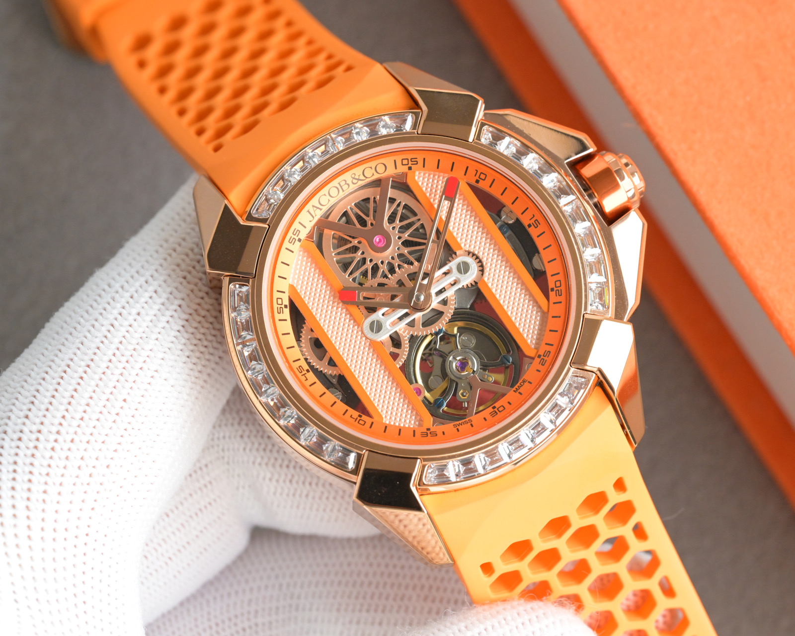 Jacob & Co Epic X Skeleton Automatic Mechanical Watch 44mm Stainless Steel Case