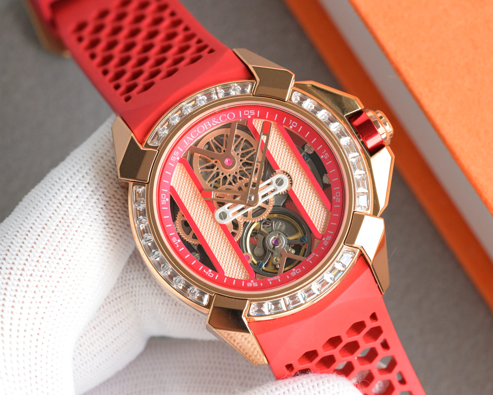 Jacob & Co Epic X Skeleton Automatic Mechanical Watch 44mm Stainless Steel Case