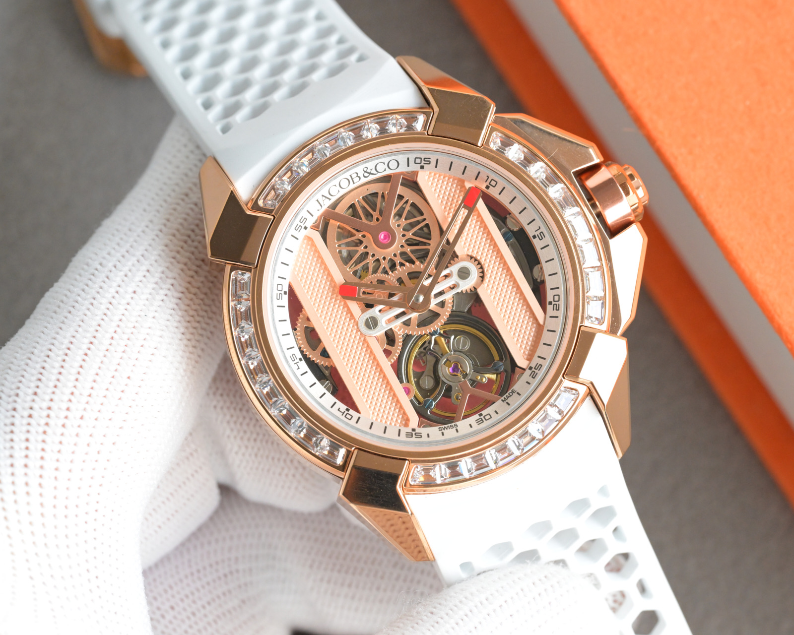 Jacob & Co Epic X Skeleton Automatic Mechanical Watch 44mm Stainless Steel Case