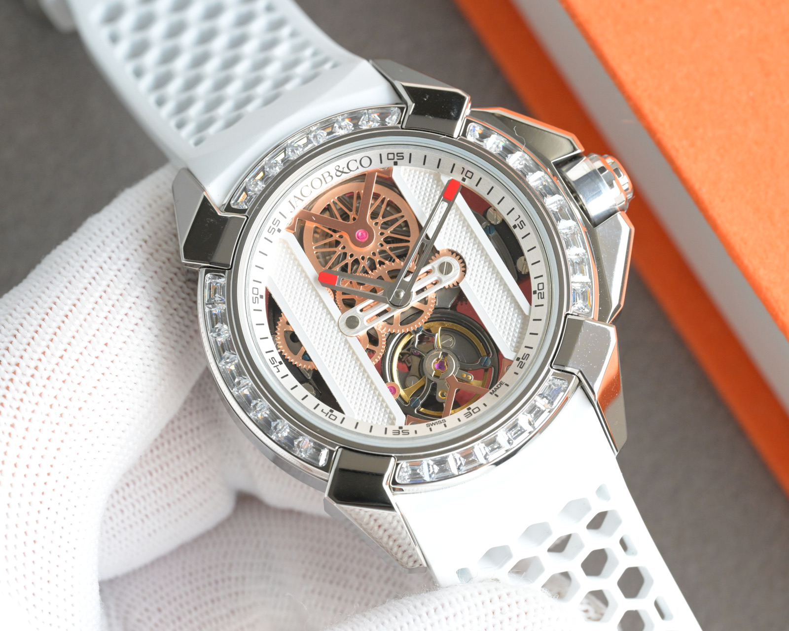 Jacob & Co Epic X Skeleton Automatic Mechanical Watch 44mm Stainless Steel Case