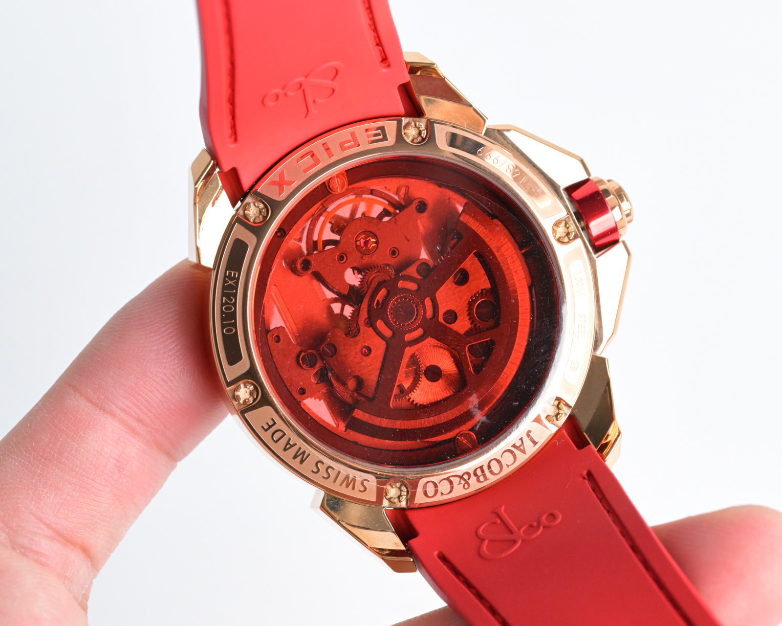 Jacob & Co Epic X Skeleton Automatic Mechanical Watch 44mm Stainless Steel Case