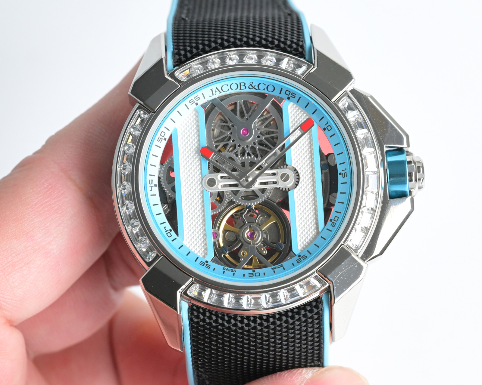 Jacob & Co Epic X Skeleton Automatic Mechanical Watch 44mm Stainless Steel Case