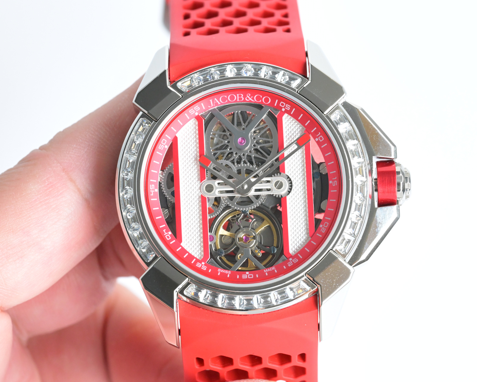 Jacob & Co Epic X Skeleton Automatic Mechanical Watch 44mm Stainless Steel Case