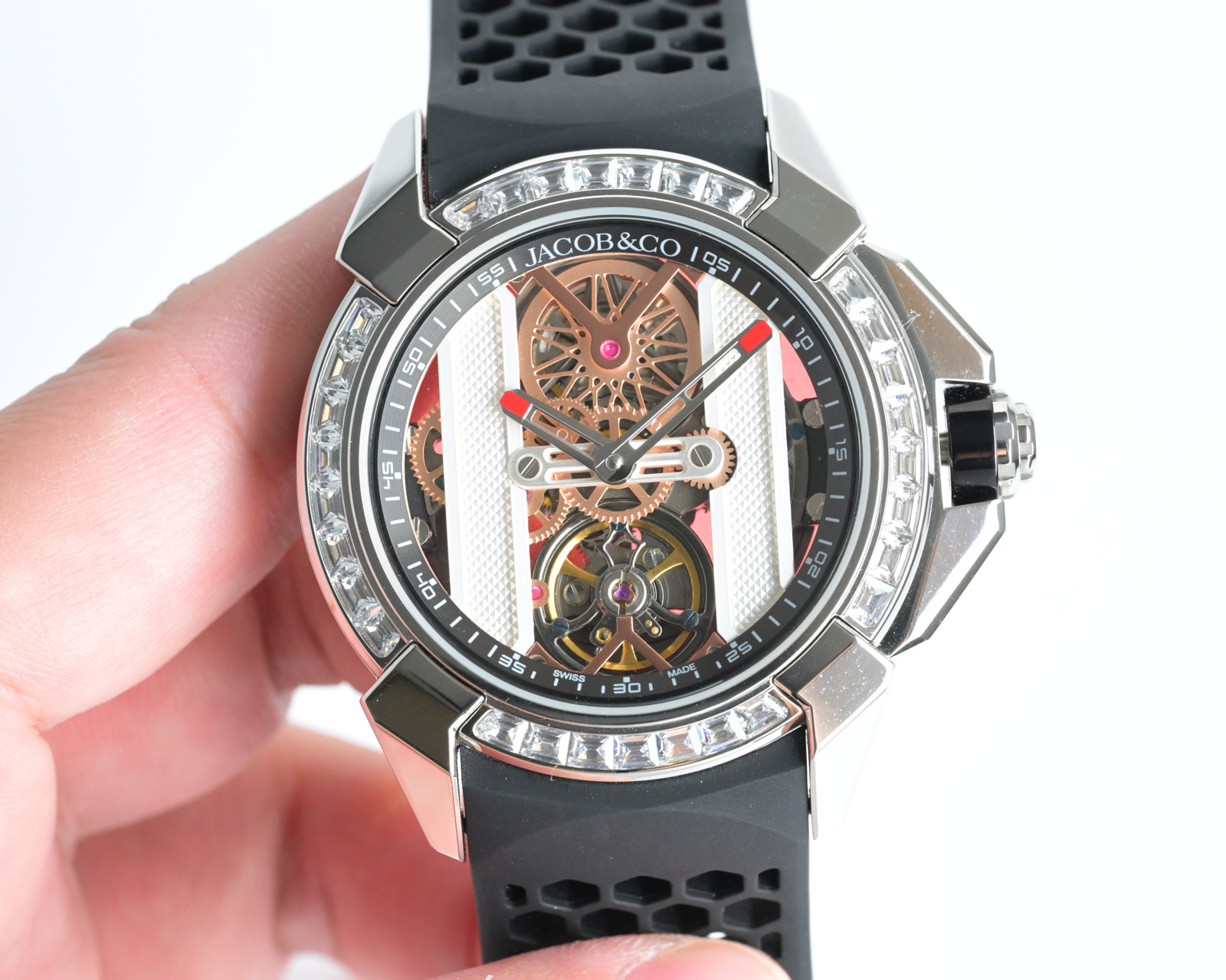 Jacob & Co Epic X Skeleton Automatic Mechanical Watch 44mm Stainless Steel Case