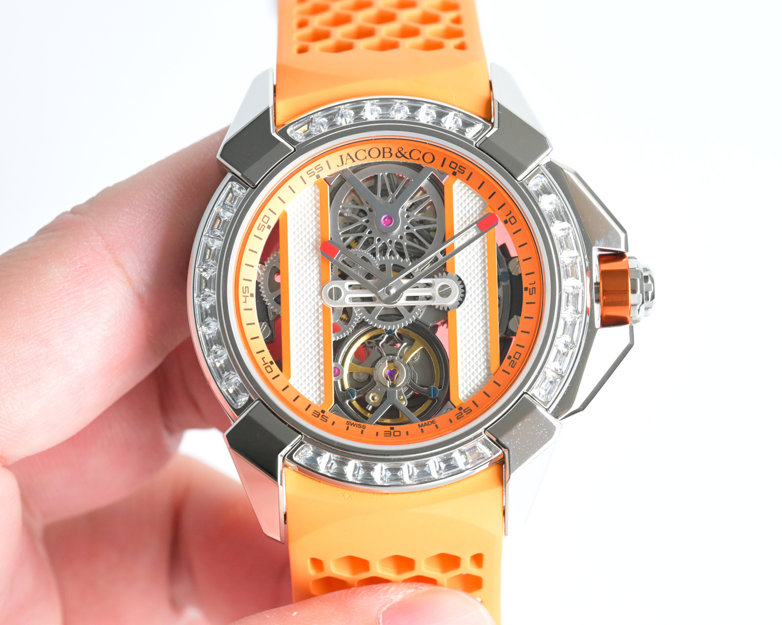 Jacob & Co Epic X Skeleton Automatic Mechanical Watch 44mm Stainless Steel Case