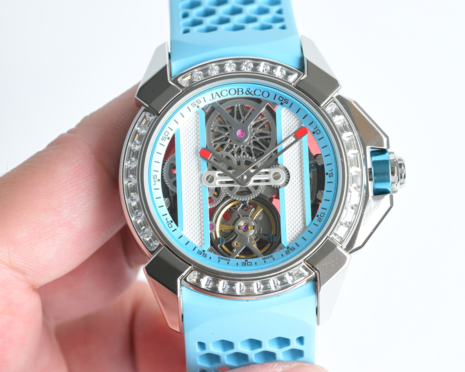 Jacob & Co Epic X Skeleton Automatic Mechanical Watch 44mm Stainless Steel Case
