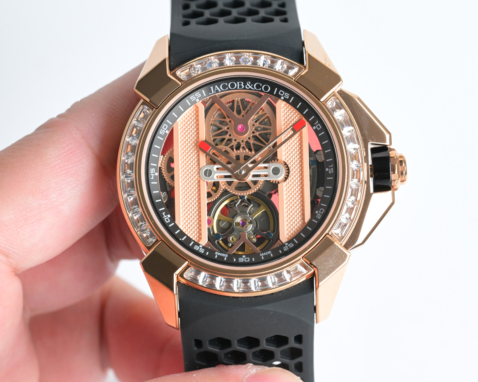 Jacob & Co Epic X Skeleton Automatic Mechanical Watch 44mm Stainless Steel Case