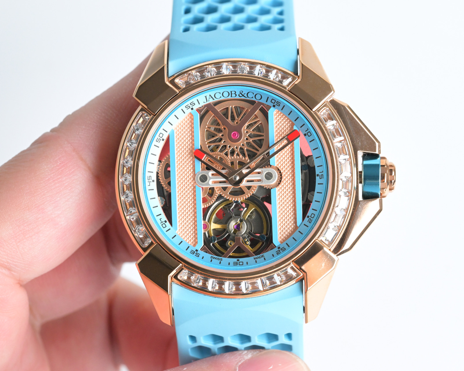 Jacob & Co Epic X Skeleton Automatic Mechanical Watch 44mm Stainless Steel Case