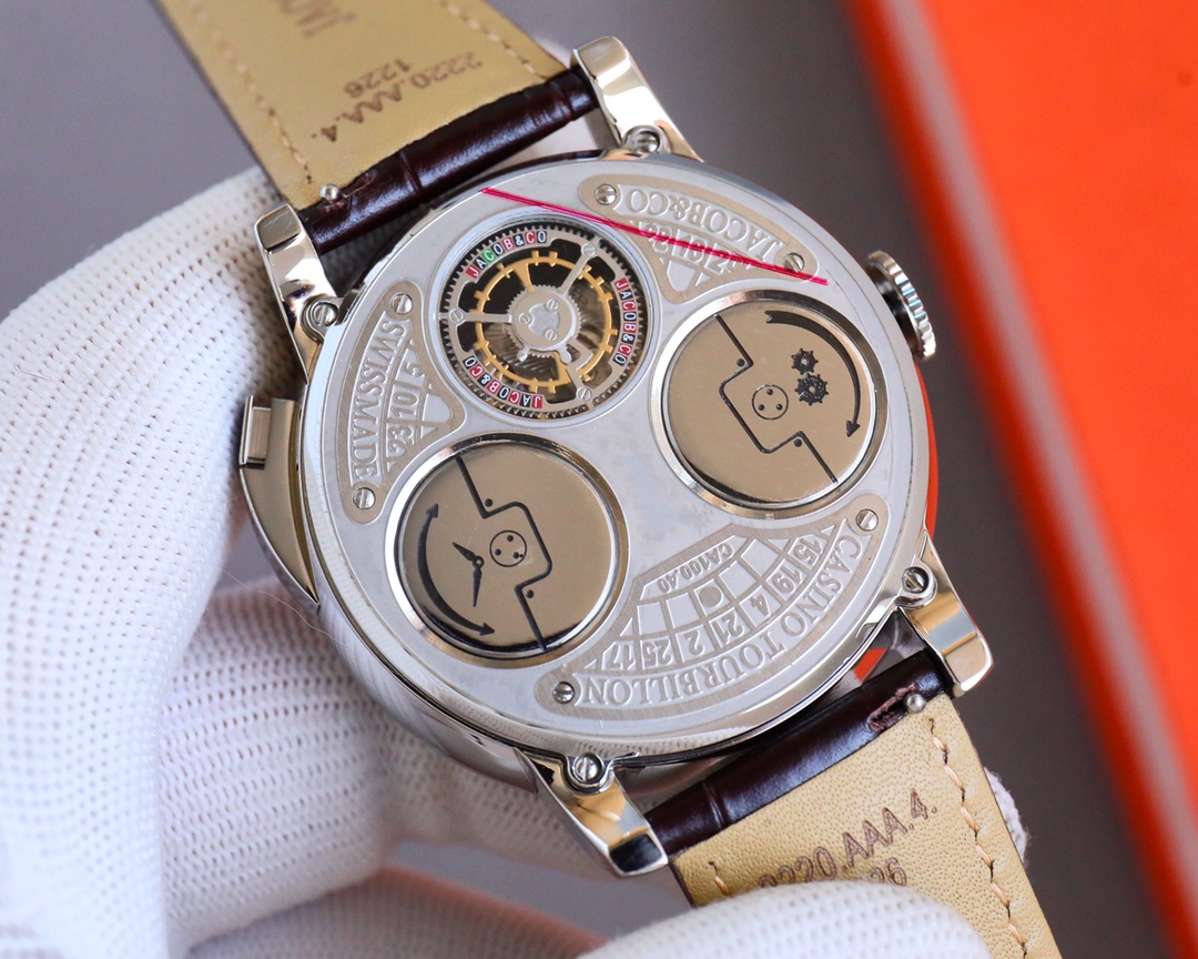 Jacob & Co Casino Tourbillon Roulette Watch Neymar Edition Swiss Automatic Mechanical Watch 44mm