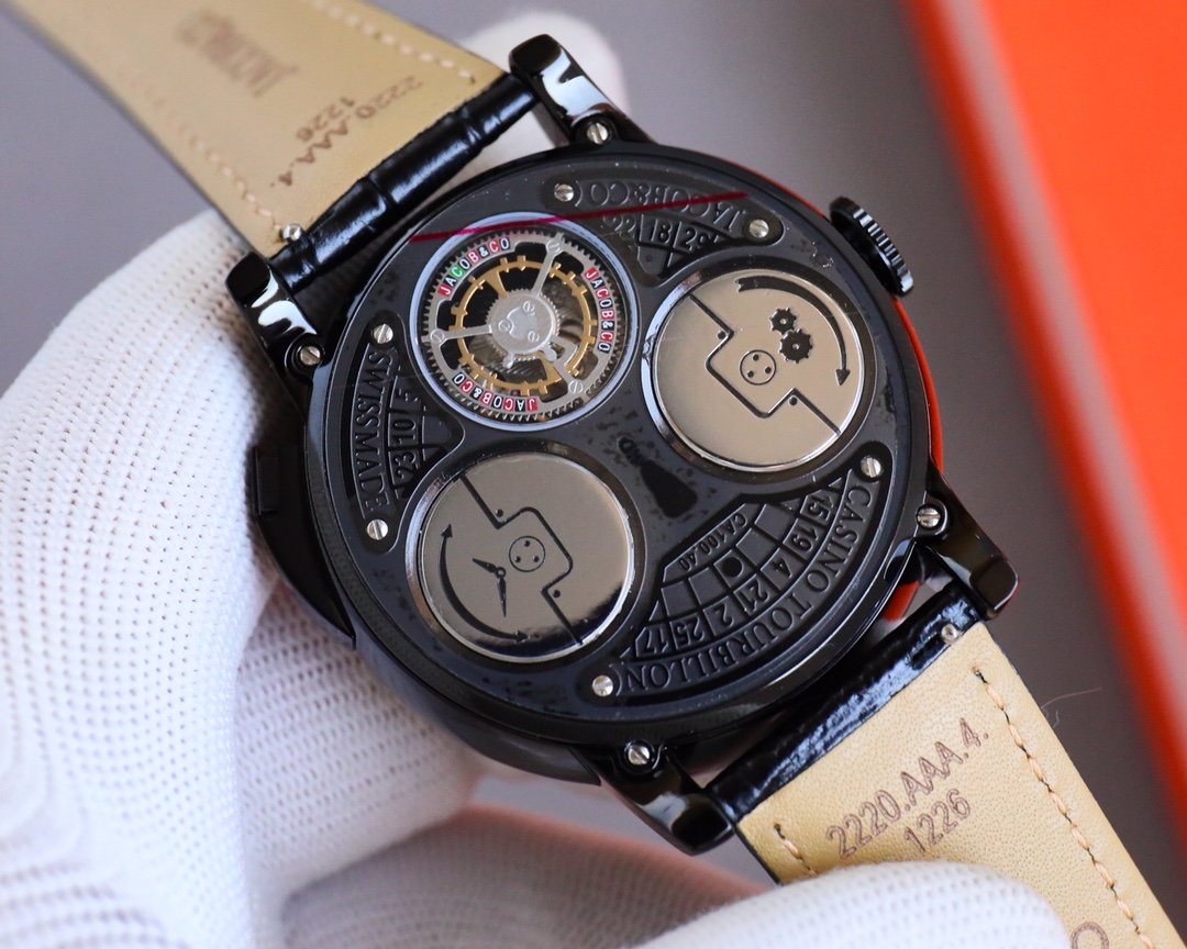 Jacob & Co Casino Tourbillon Roulette Watch Neymar Edition Swiss Automatic Mechanical Watch 44mm