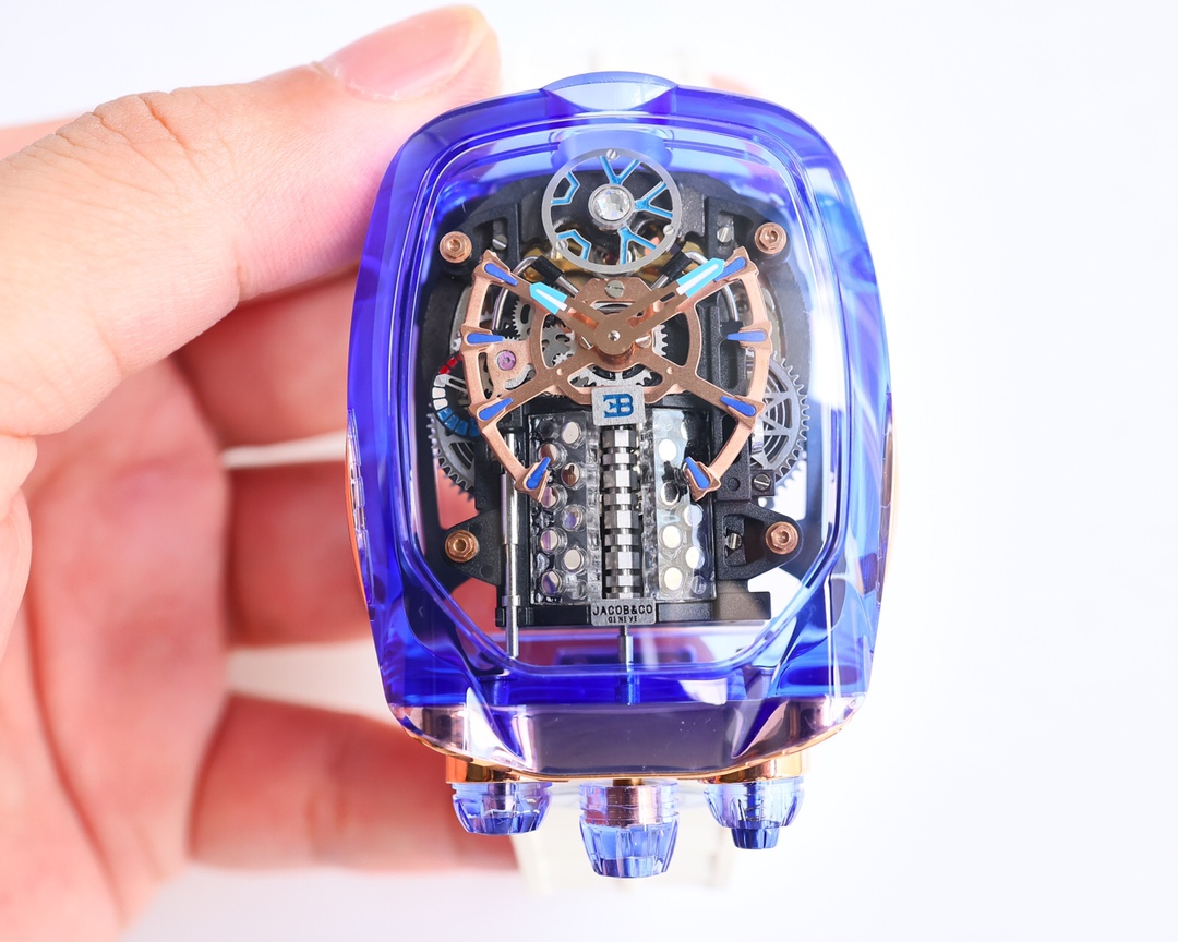 Jacob & Co Bugatti Tourbillon W16 Engine Automatic Mechanical Watch