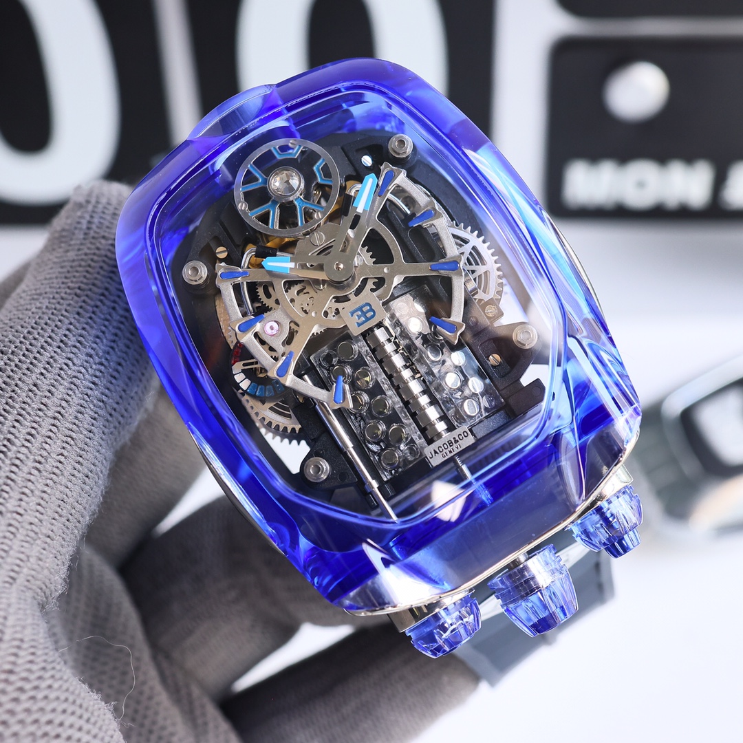 Jacob & Co Bugatti Tourbillon W16 Engine Automatic Mechanical Watch