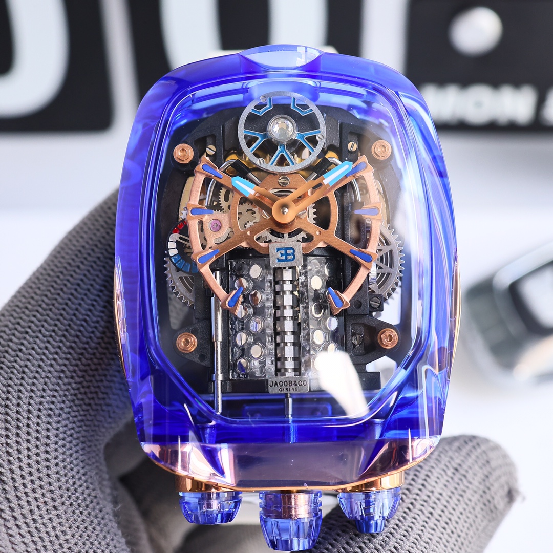 Jacob & Co Bugatti Tourbillon W16 Engine Automatic Mechanical Watch
