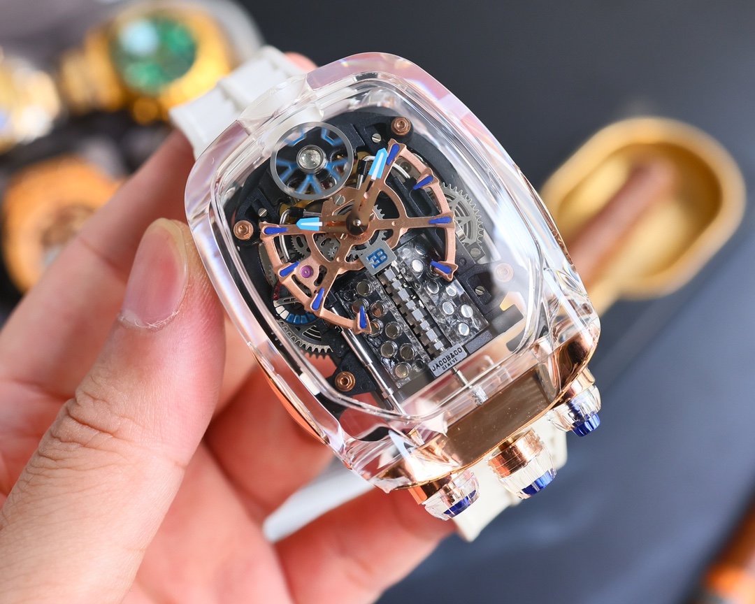 Jacob & Co Bugatti Tourbillon W16 Engine Automatic Mechanical Watch