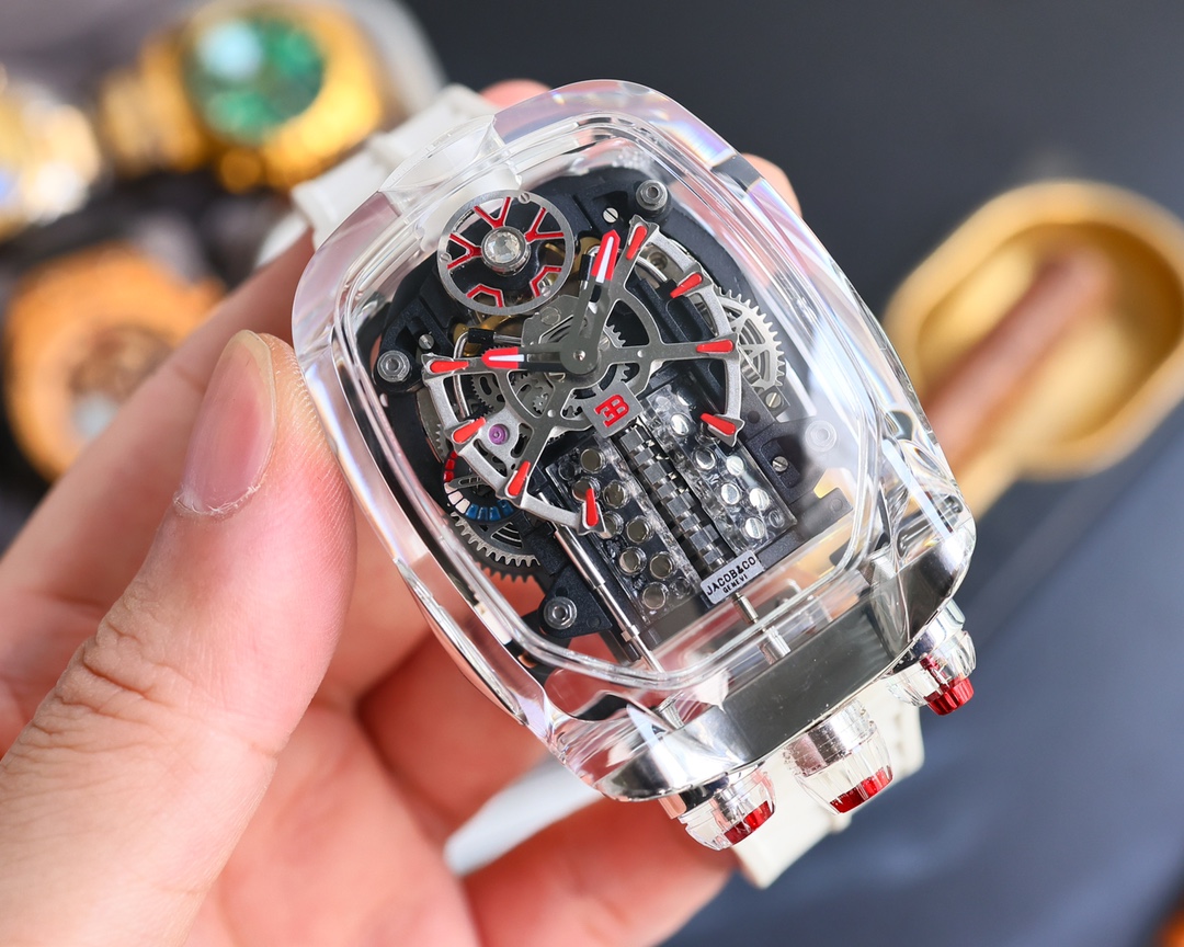 Jacob & Co Bugatti Tourbillon W16 Engine Automatic Mechanical Watch