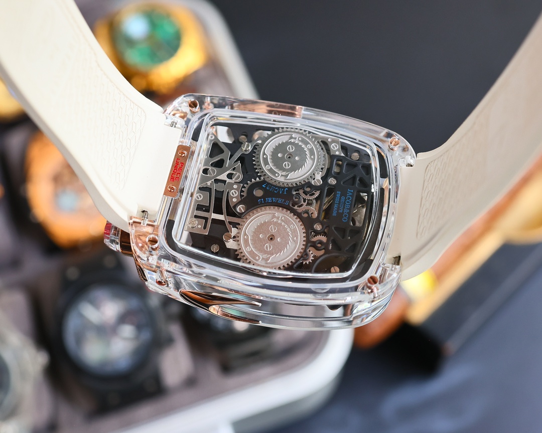 Jacob & Co Bugatti Tourbillon W16 Engine Automatic Mechanical Watch