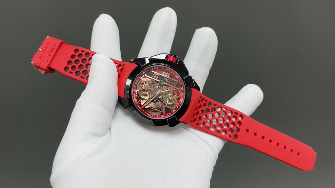 Jacob & Co Epic X CR7 Limited Edition Skeleton Automatic Mechanical Watch Cristiano Ronaldo Signature Dial 44mm