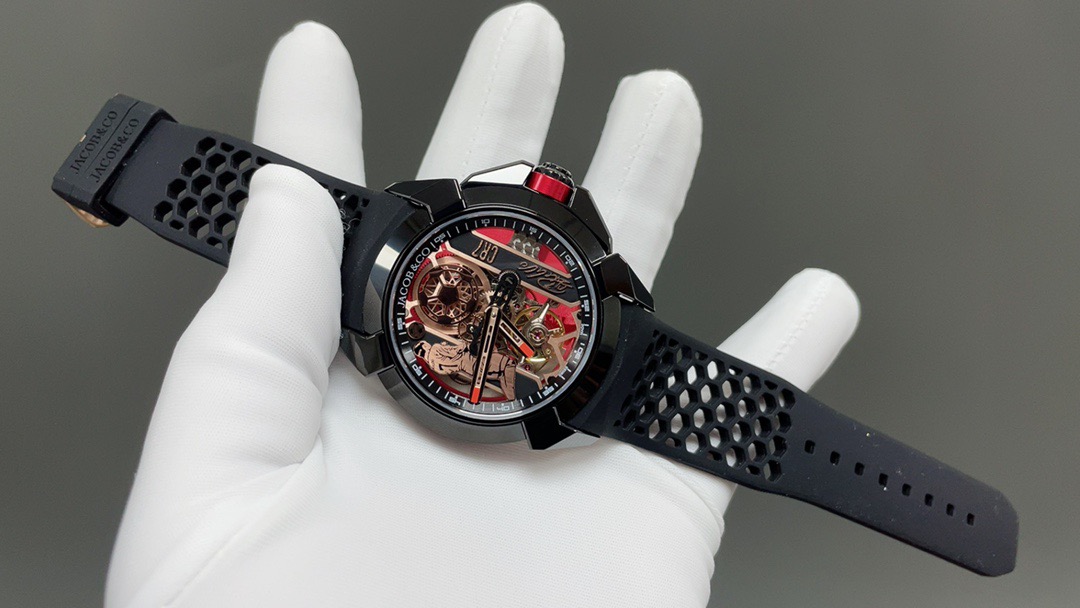 Jacob & Co Epic X CR7 Limited Edition Skeleton Automatic Mechanical Watch Cristiano Ronaldo Signature Dial 44mm