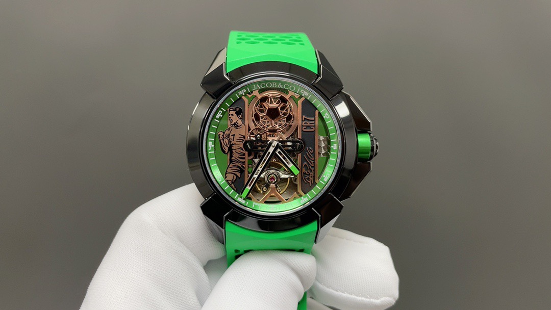 Jacob & Co Epic X CR7 Limited Edition Skeleton Automatic Mechanical Watch Cristiano Ronaldo Signature Dial 44mm